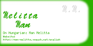 melitta man business card